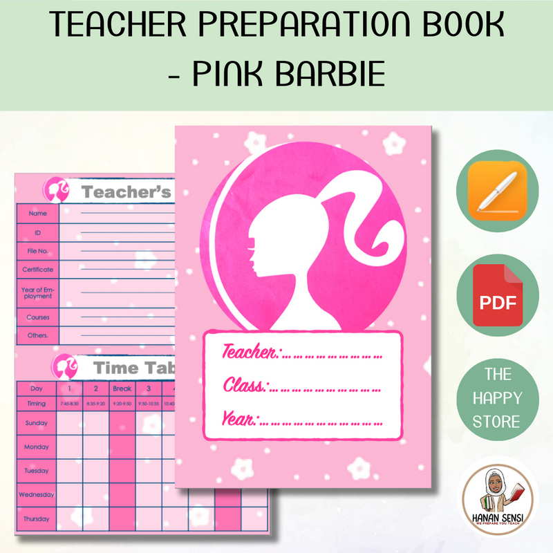 Teacher Preparation Book - PINK Barbie