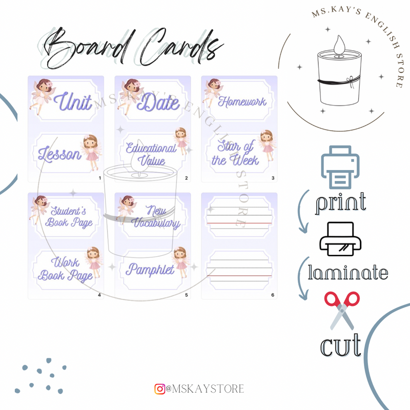 Fairies Whiteboard Cards - 1