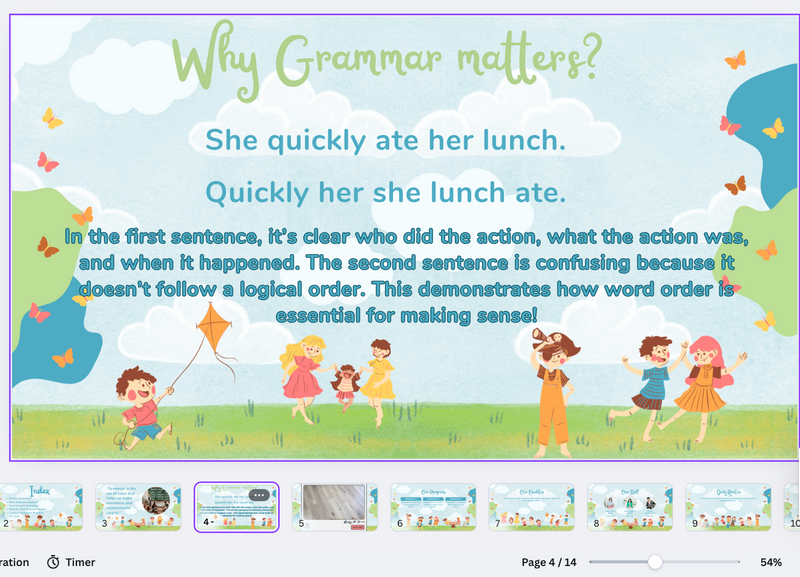 ورشة عمل باللغة الانجليزية Grammar can be fun - 1