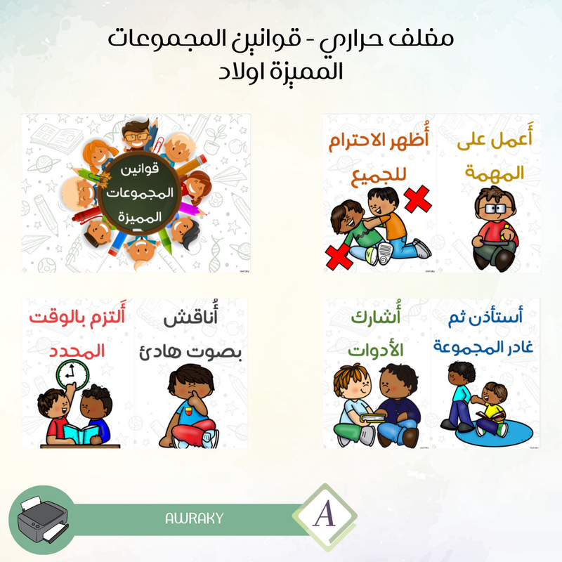 مغلف حراري - قوانين المجموعات المميزة اولاد