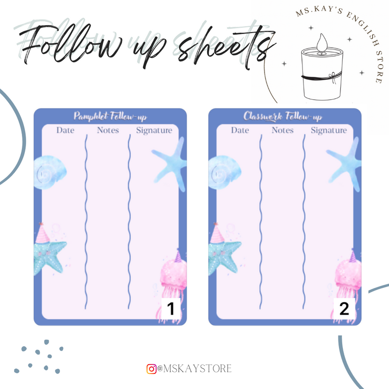 Marine Follow-up Sheets - 1