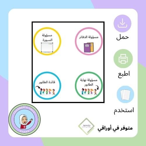 وظائف الصف بنات - 1