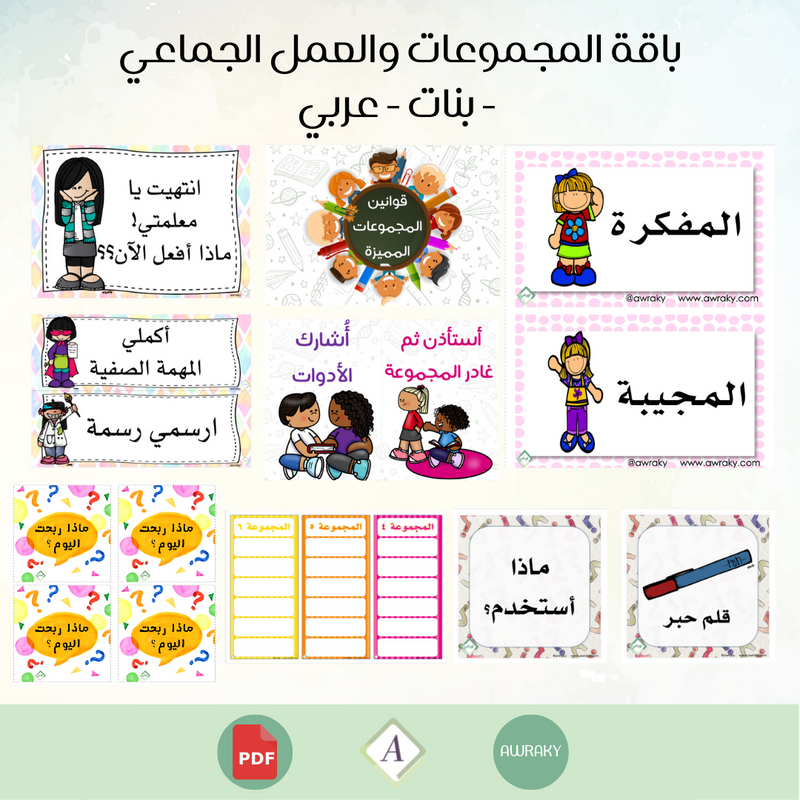 مغلف حراري - باقة المجموعات والعمل الجماعي المطبوعة