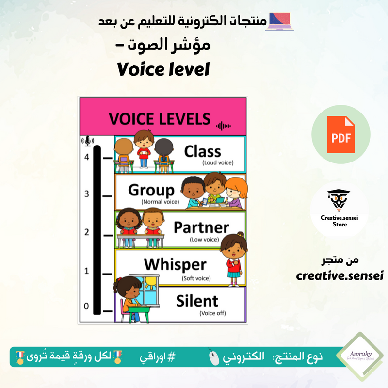 مؤشر الصوت - Voice level