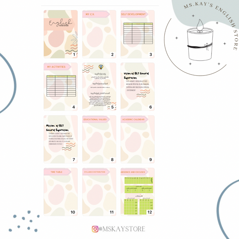 Printable Coral English Preparation Book - 2