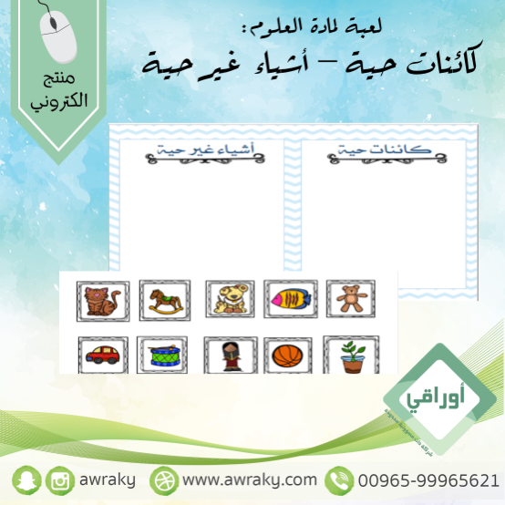 لعبة - كائنات حية وأشياء غير حية ٢