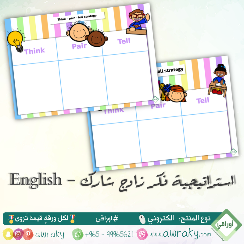 التعلم النشط - استراتيجية فكر زاوج شارك English