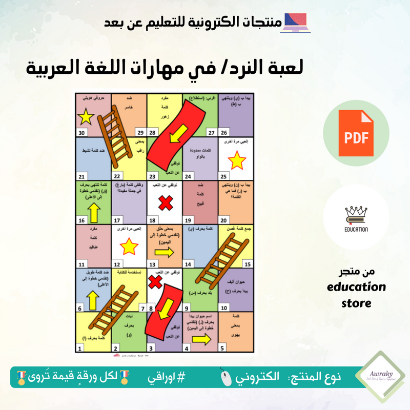 لعبة النرد/ في مهارات اللغة العربية