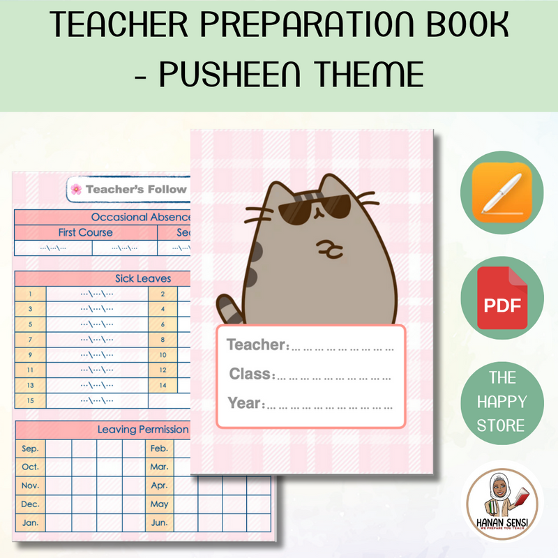 Teacher Preparation Book - Pusheen Theme