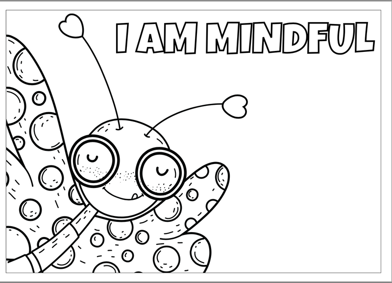 colouring book for girls with simple affirmations sentences. - 2