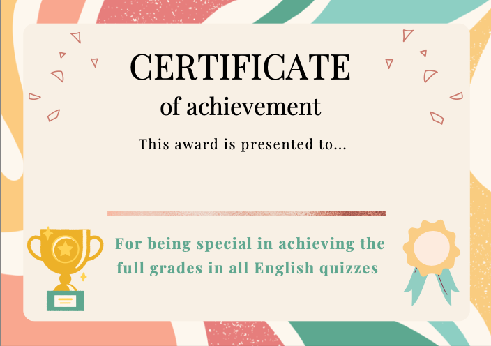 شهادات تكريم و تقدير الفائقين