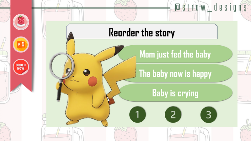 lets play with pikachu reorder game