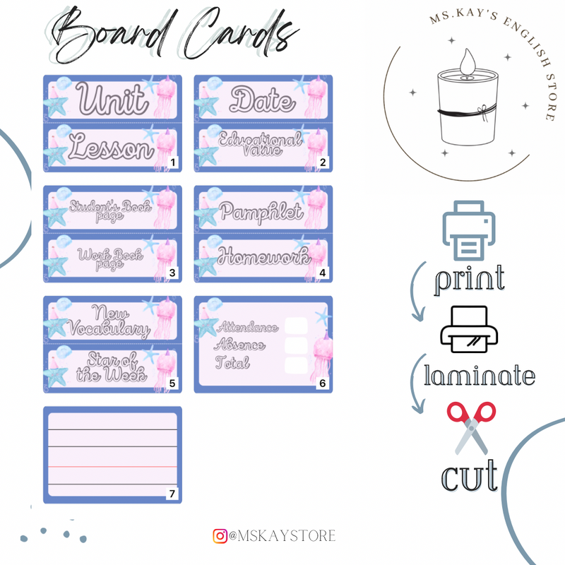 Marine Whiteboard Cards - 1