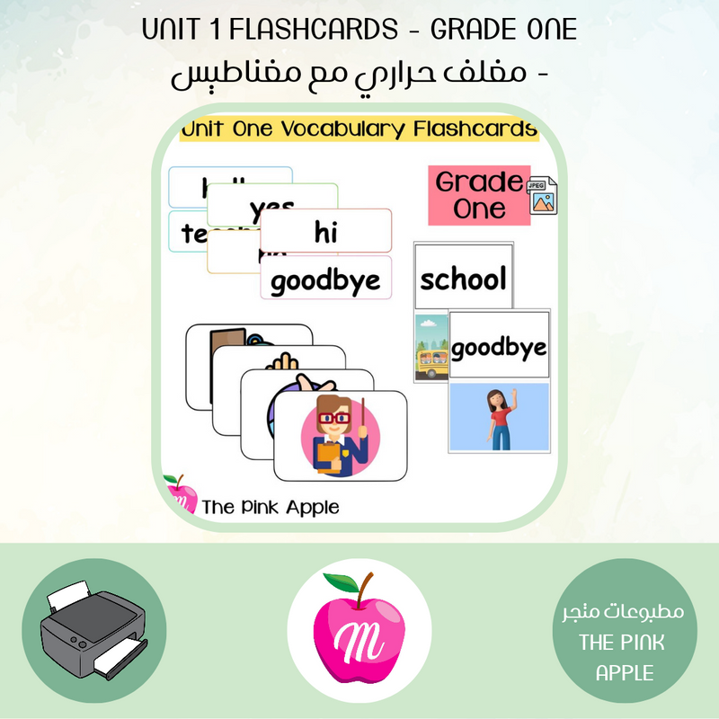 Unit 1 Flashcards - Grade One - مغلف حراري