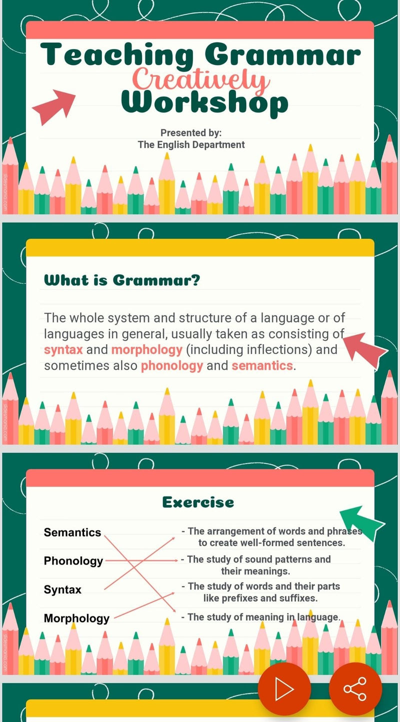 Teaching Grammar Creatively Workshop - 2