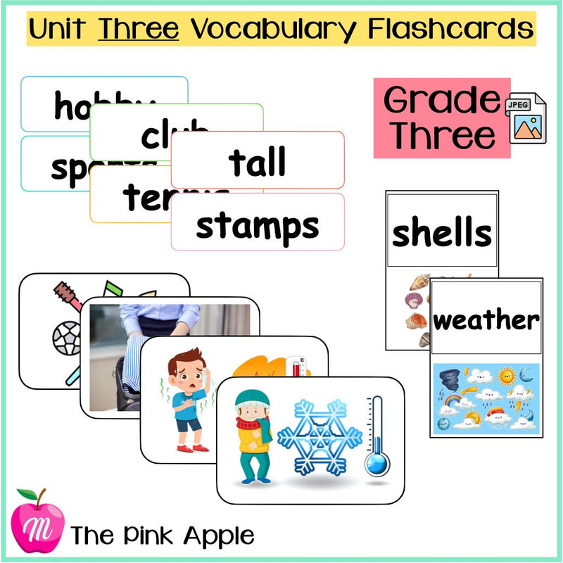 Unit 3 Flashcards - Grade Three - 1
