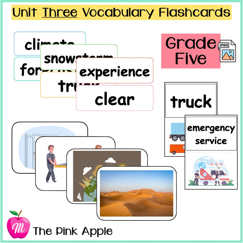 Unit 3 Flashcards - Grade Five - 1